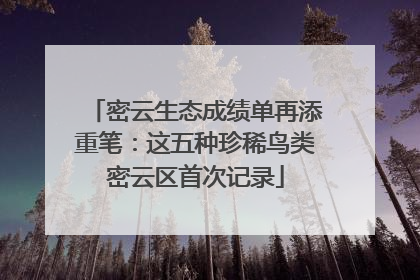 密云生态成绩单再添重笔：这五种珍稀鸟类密云区首次记录