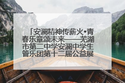 安澜精神传薪火•青春乐章颂未来——芜湖市第二中学安澜中学生管乐团第十二届公益展演圆满举行