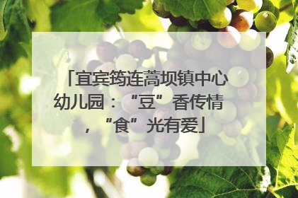 宜宾筠连蒿坝镇中心幼儿园：“豆”香传情，“食”光有爱