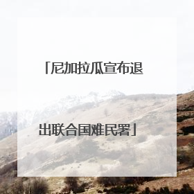 尼加拉瓜宣布退出联合国难民署