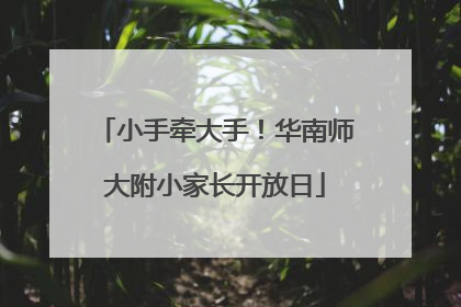 小手牵大手！华南师大附小家长开放日