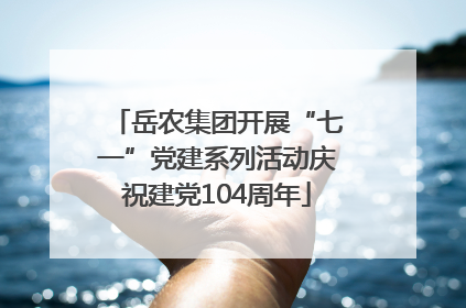 岳农集团开展“七一”党建系列活动庆祝建党104周年