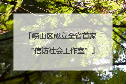 崂山区成立全省首家“信访社会工作室”