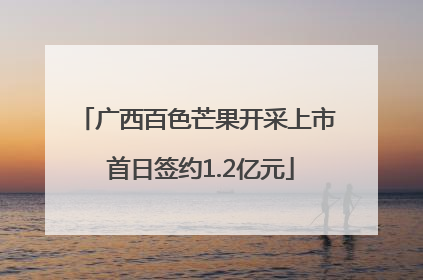 广西百色芒果开采上市 首日签约1.2亿元
