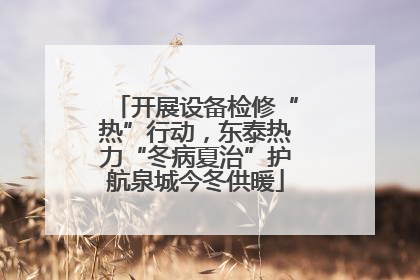 开展设备检修“热”行动，东泰热力“冬病夏治”护航泉城今冬供暖