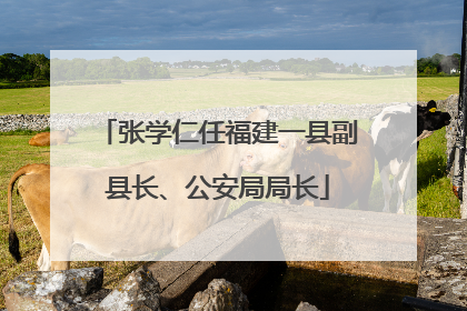 张学仁任福建一县副县长、公安局局长