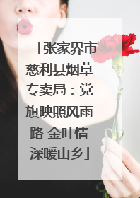 张家界市慈利县烟草专卖局：党旗映照风雨路 金叶情深暖山乡