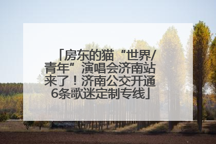 房东的猫“世界/青年”演唱会济南站来了！济南公交开通6条歌迷定制专线