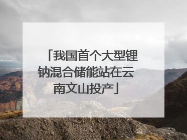 我国首个大型锂钠混合储能站在云南文山投产