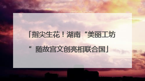 指尖生花！湖南“美丽工坊”随故宫文创亮相联合国