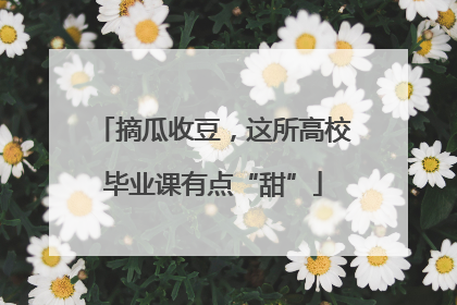 摘瓜收豆，这所高校毕业课有点“甜”