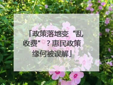 政策落地变“乱收费”？惠民政策缘何被误解
