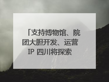 支持博物馆、院团大胆开发、运营IP 四川将探索建立新的收入分配激励机制｜新闻发布最前线