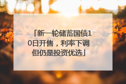 新一轮储蓄国债10日开售，利率下调但仍是投资优选