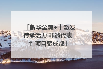 新华全媒+丨激发传承活力 非遗代表性项目聚成都