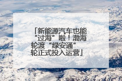 新能源汽车也能“过海”啦！渤海轮渡“绿安通” 轮正式投入运营