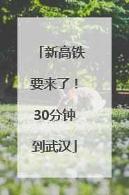 新高铁要来了！30分钟到武汉