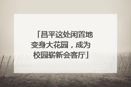 昌平这处闲置地变身大花园，成为校园崭新会客厅