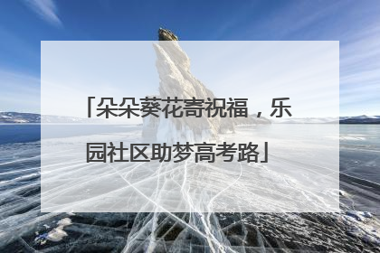 朵朵葵花寄祝福，乐园社区助梦高考路