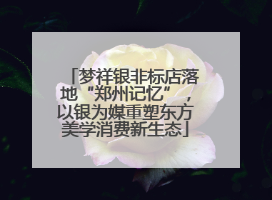 梦祥银非标店落地“郑州记忆”，以银为媒重塑东方美学消费新生态