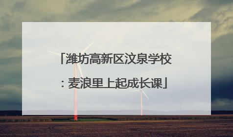 潍坊高新区汶泉学校：麦浪里上起成长课