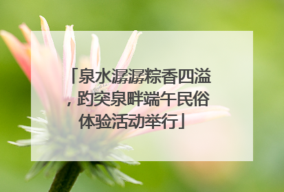 泉水潺潺粽香四溢，趵突泉畔端午民俗体验活动举行