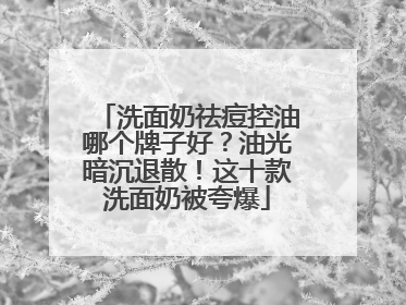 洗面奶祛痘控油哪个牌子好？油光暗沉退散！这十款洗面奶被夸爆