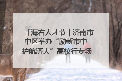 海右人才节｜济南市中区举办“励新市中 护航济大”高校行专场活动暨“青年人才 乐享市中”品牌推介会