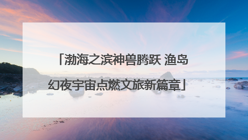渤海之滨神兽腾跃 渔岛幻夜宇宙点燃文旅新篇章