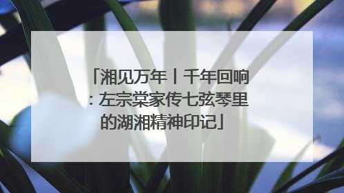 湘见万年丨千年回响：左宗棠家传七弦琴里的湖湘精神印记