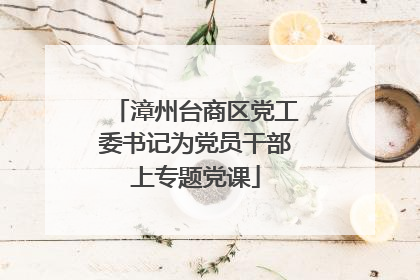 漳州台商区党工委书记为党员干部上专题党课