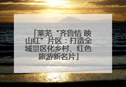 莱芜“齐鲁情 映山红”片区：打造全域景区化乡村、红色旅游新名片