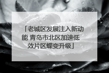 老城区发展注入新动能 青岛市北区加速低效片区蝶变升级