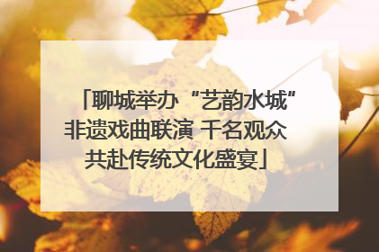 聊城举办“艺韵水城”非遗戏曲联演 千名观众共赴传统文化盛宴