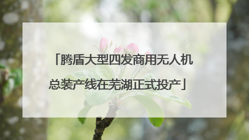 腾盾大型四发商用无人机总装产线在芜湖正式投产