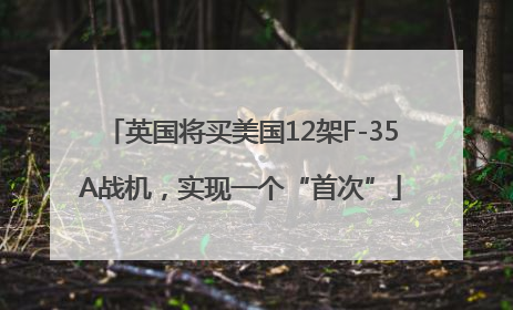 英国将买美国12架F-35A战机，实现一个“首次”