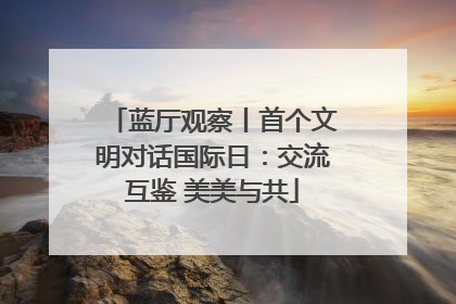 蓝厅观察丨首个文明对话国际日：交流互鉴 美美与共