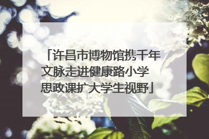 许昌市博物馆携千年文脉走进健康路小学 思政课扩大学生视野