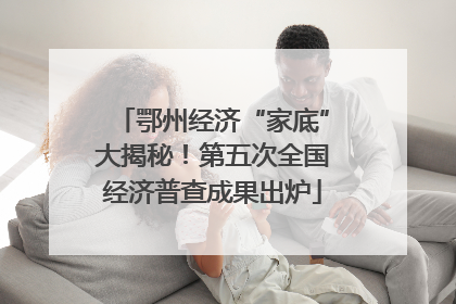鄂州经济“家底”大揭秘！第五次全国经济普查成果出炉