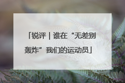 锐评｜谁在“无差别轰炸”我们的运动员