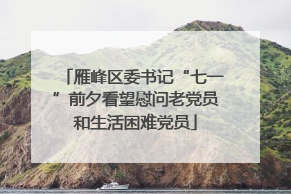 雁峰区委书记“七一”前夕看望慰问老党员和生活困难党员