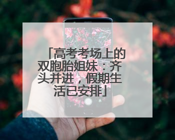高考考场上的双胞胎姐妹：齐头并进，假期生活已安排