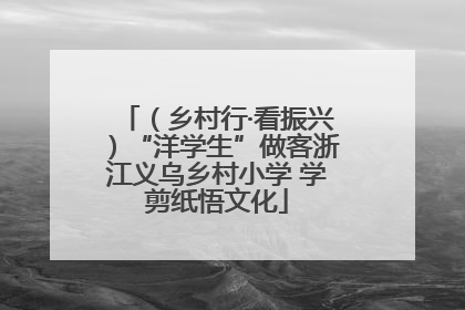 （乡村行·看振兴）“洋学生”做客浙江义乌乡村小学 学剪纸悟文化