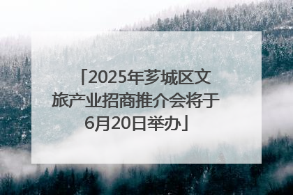 2025年芗城区文旅产业招商推介会将于6月20日举办